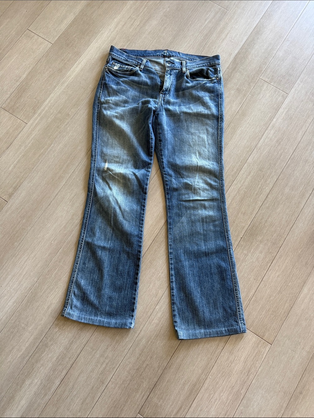 7 For All Mankind Women's Medium Blue Flare Jeans